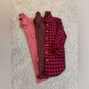 Men’s J. Crew Slim Fit Plaid Button Up Shirts. Size Small.